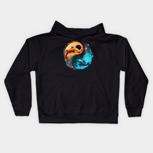 Pisces Horoscope Yin-Yang Symbol Zodiac Sign Kids Hoodie